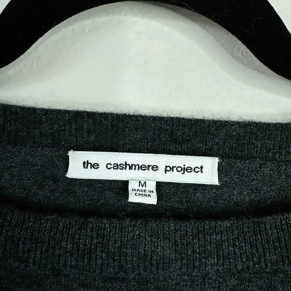 THE CASHMERE PROJECT Sweater Striped Size Medium Wide Neck Winter Warm